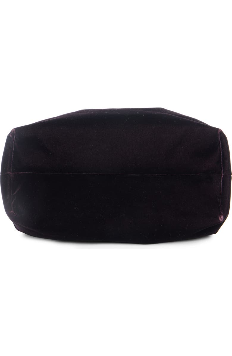 Dries Van Noten Folded Velvet Top Handle Bag, Alternate, color, Dark Purple 402