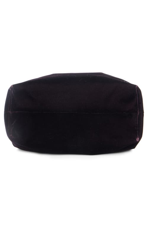 Dries Van Noten Folded Velvet Top Handle Bag