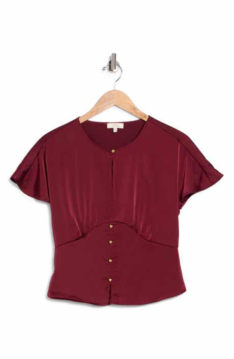 Keyhole Woven Top