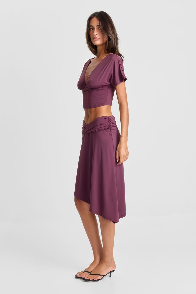 Winnie Midi Skirt, Alternate, color, Wine