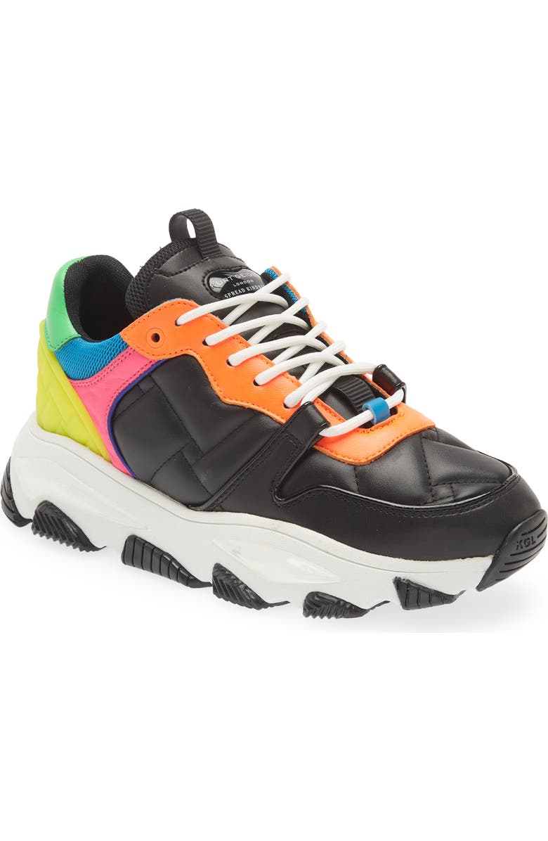 Kurt Geiger London Lettie Eagle Quilted Sneaker, Main, color,