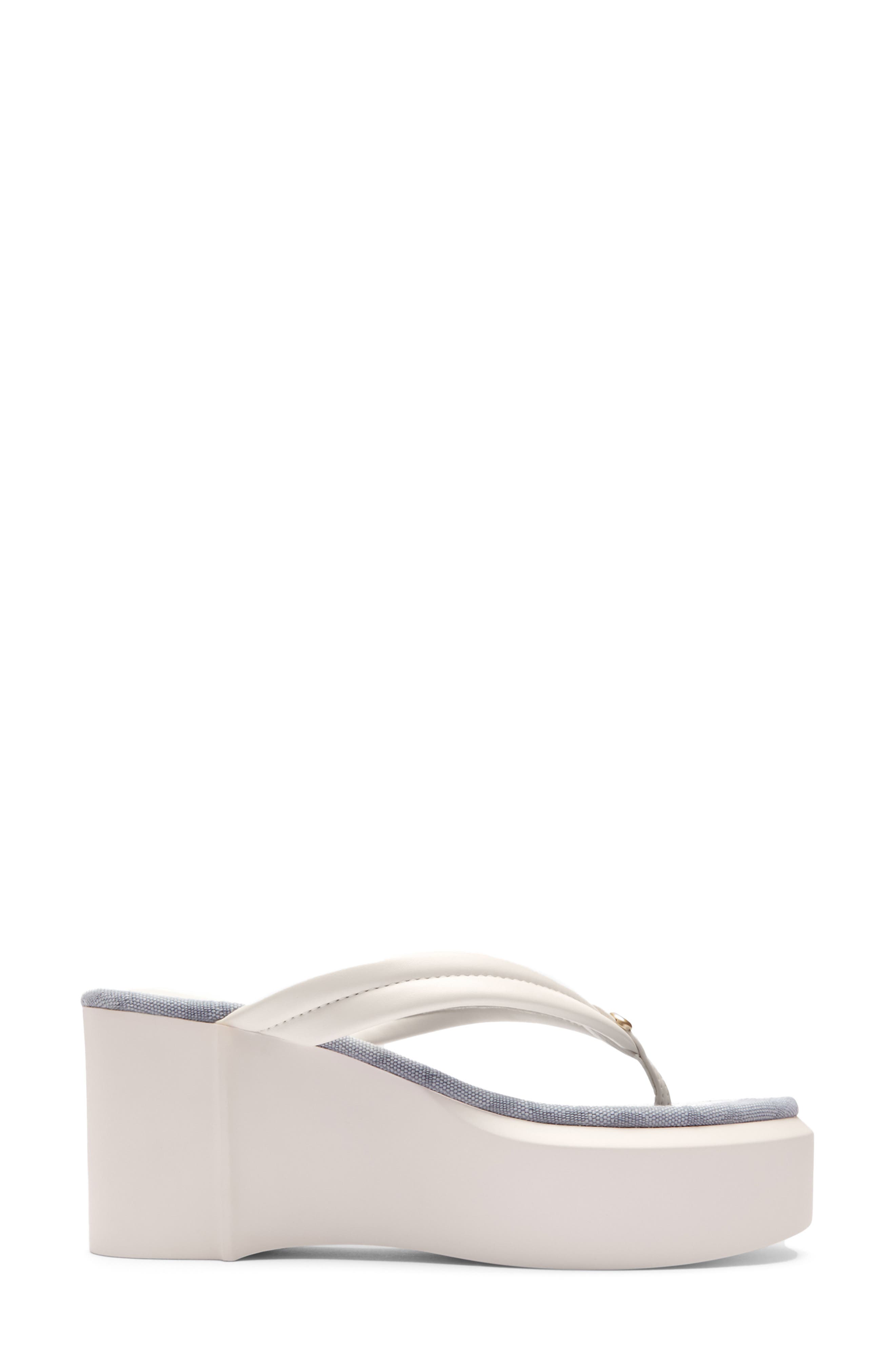 Franki Platform Wedge Flip Flop, Alternate, color, CHALK