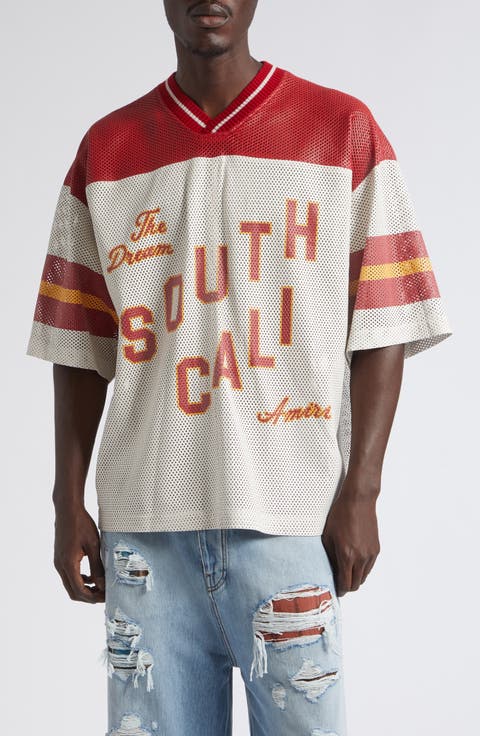 11430268 AMIRI South Cali Leather Mesh Football Jersey