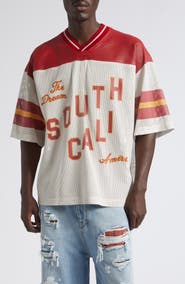 AMIRI 11430268 AMIRI South Cali Leather Mesh Football Jersey