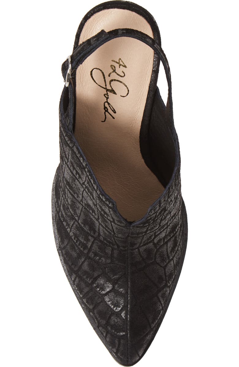 42 Gold Kim Pointed Toe Slingback Pump, Alternate, color,