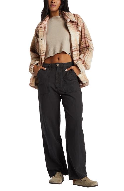 BILLABONG BILLABONG SUNDOWN HIGH PILE FLEECE SNAP-UP JACKET 