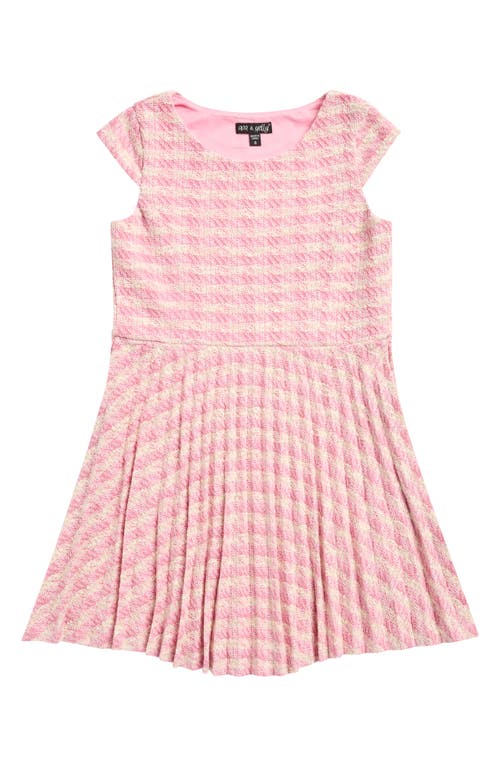 Ava & Yelly Kids' Pleated Skater Dress In Multi