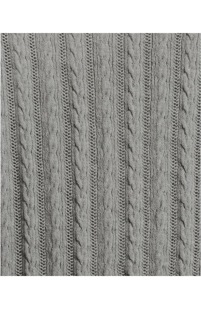 Lands' End Cotton Pointelle Shell Sweater, Alternate, color, Gray Heather