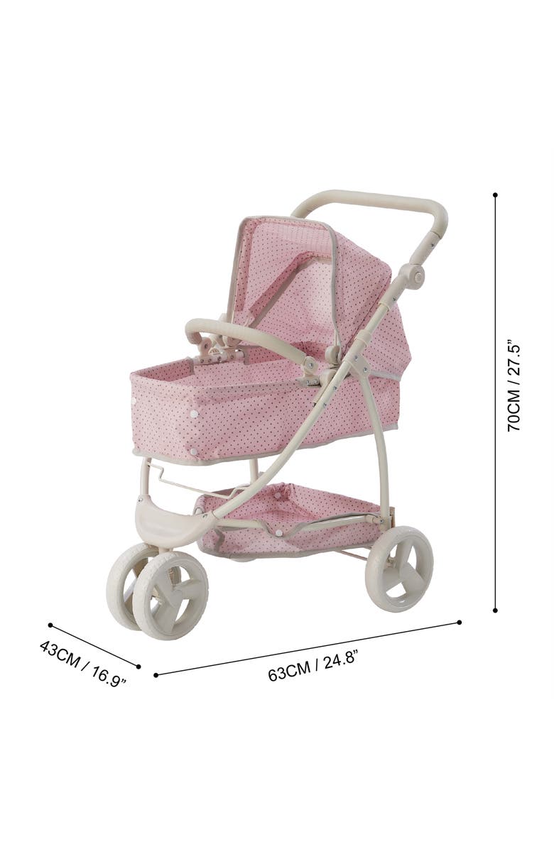 Teamson Kids Olivia's Little World 2-in-1 Doll Stroller, Alternate, color, Pink/ Grey