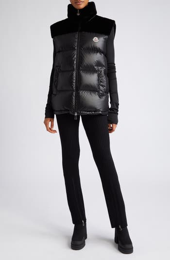 Moncler Lempa Down Puffer Vest with Faux Fur Trim | Nordstrom