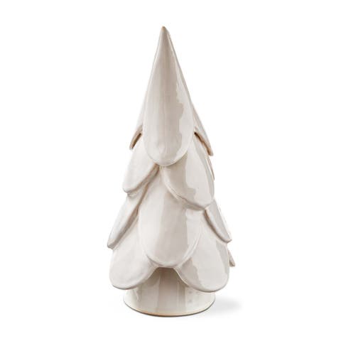 Vail Large White Tree Decor Ceramic Holiday Sculpture