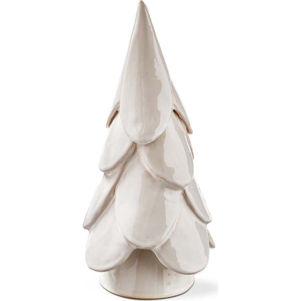Tag Vail Large White Tree Decor Ceramic Holiday Sculpture In White