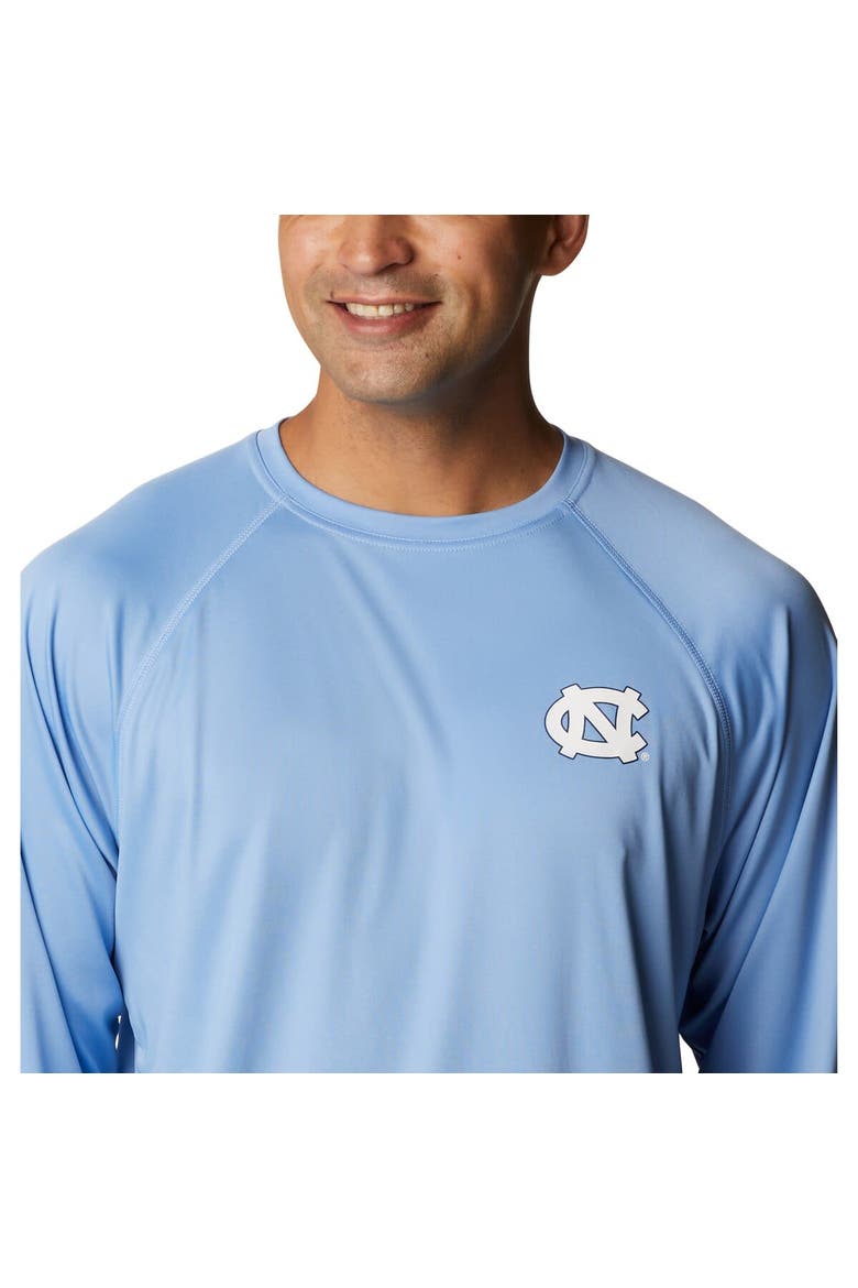 Men's Columbia Navy North Carolina Tar Heels Terminal Tackle Omni-Shade Raglan Long Sleeve T-Shirt, Alternate, color, Blue