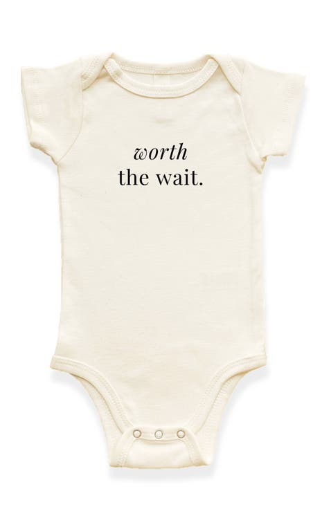 Worth The Wait Organic Cotton Baby Bodysuit