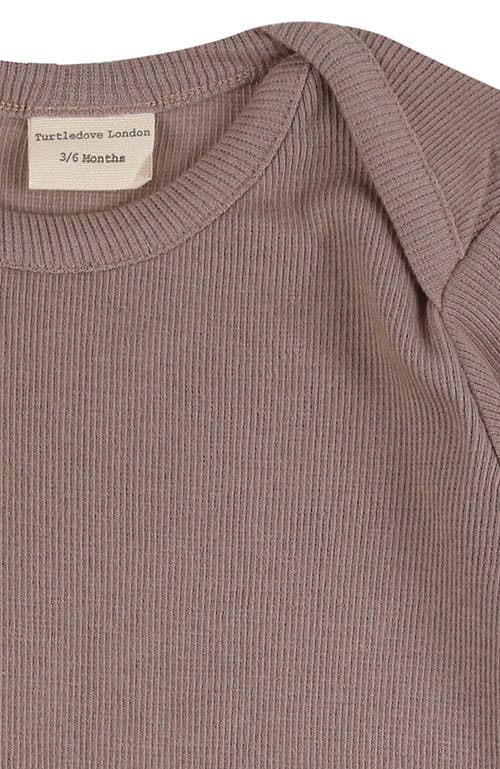 Turtledove London Kids Organic Cotton Rib Onsie In Purple