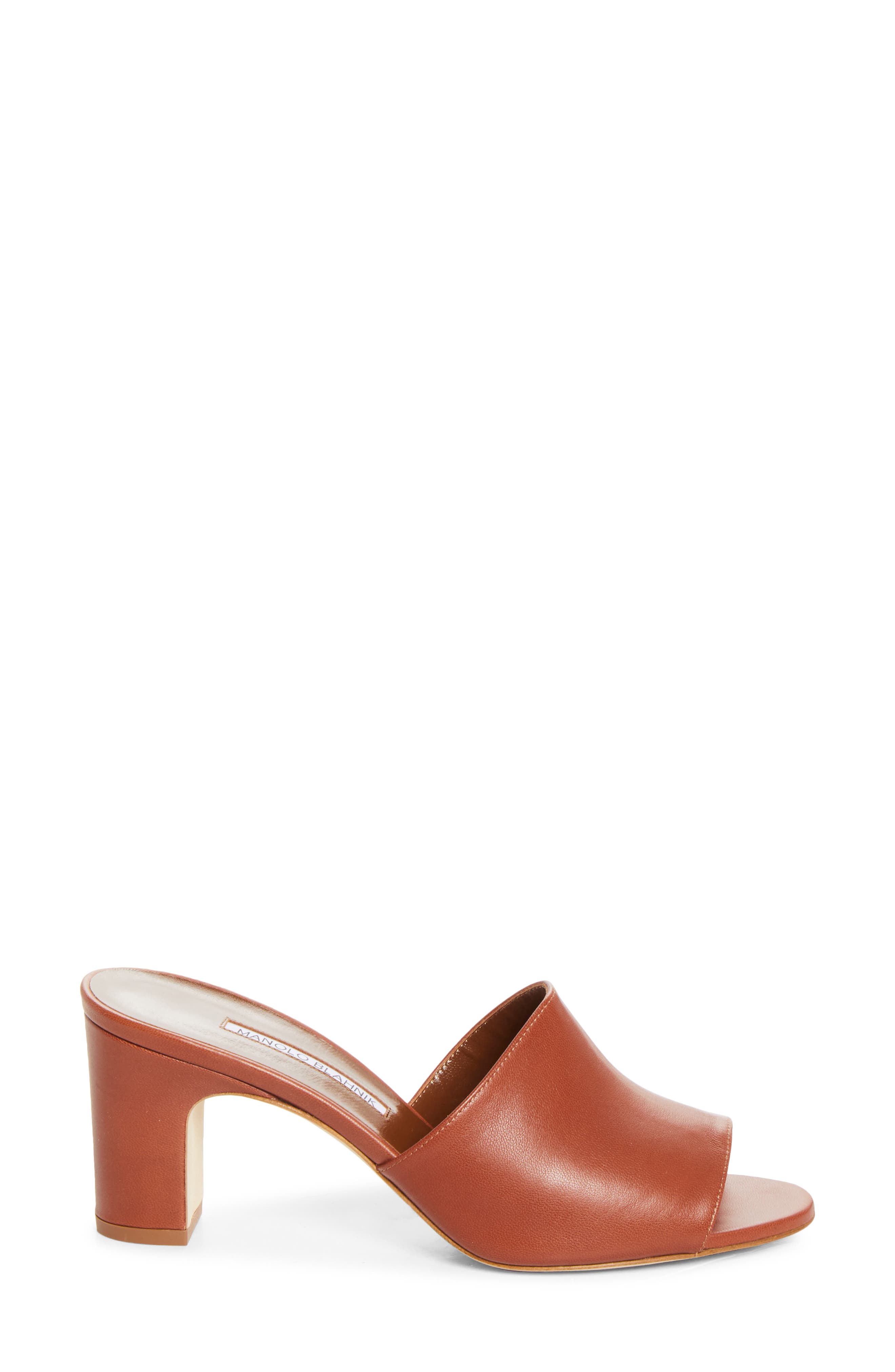 Rapallarbar Block Heel Slide Sandal, Alternate, color, BROWN