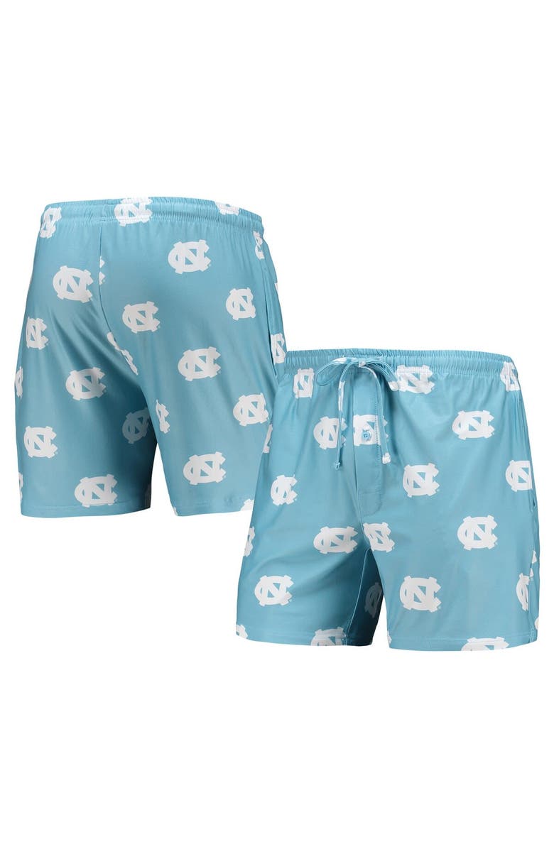 CONCEPTS SPORT Men's Concepts Sport Carolina Blue North Carolina Tar Heels Flagship Allover Print Jam Shorts, Main, color,