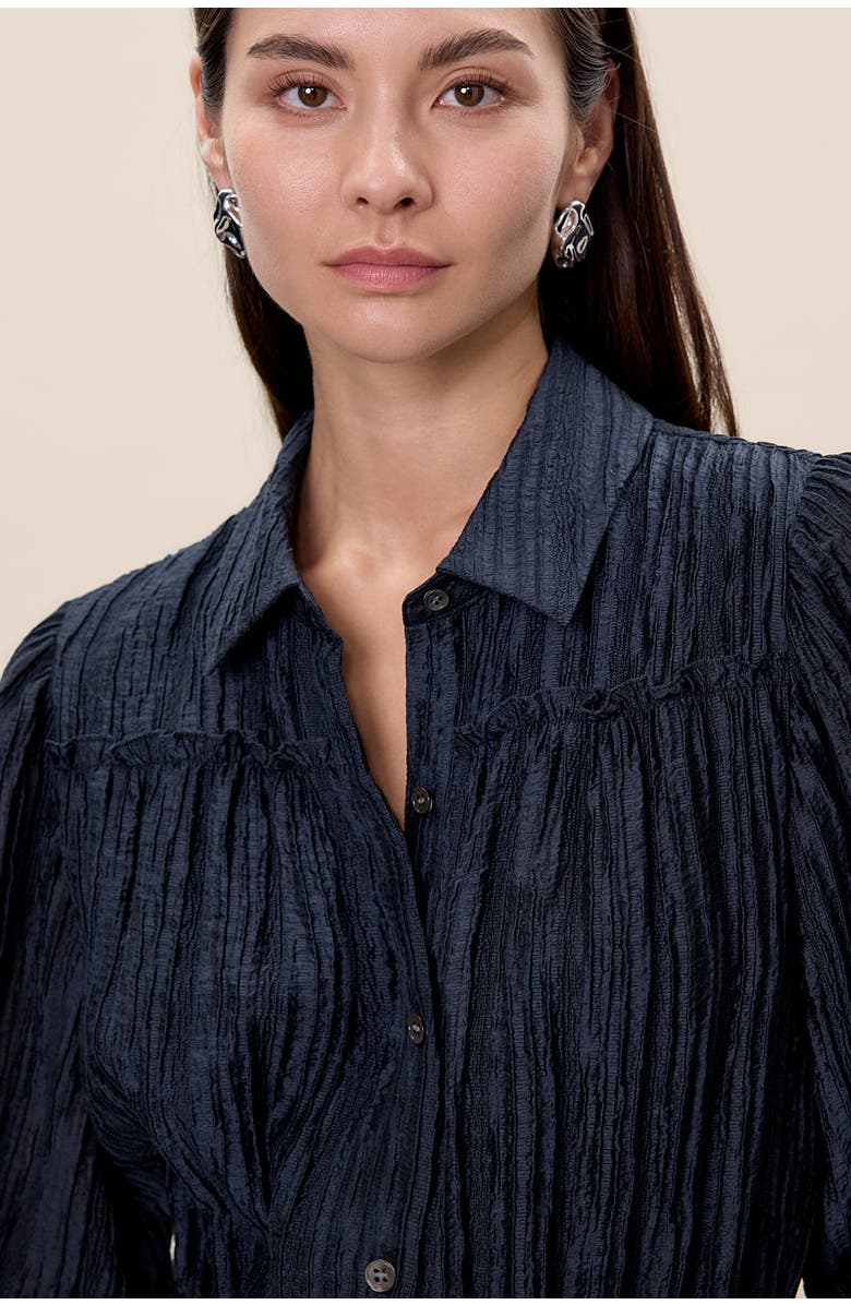 Rebecca Taylor Olivia Shirt Dress, Alternate, color, Graphite