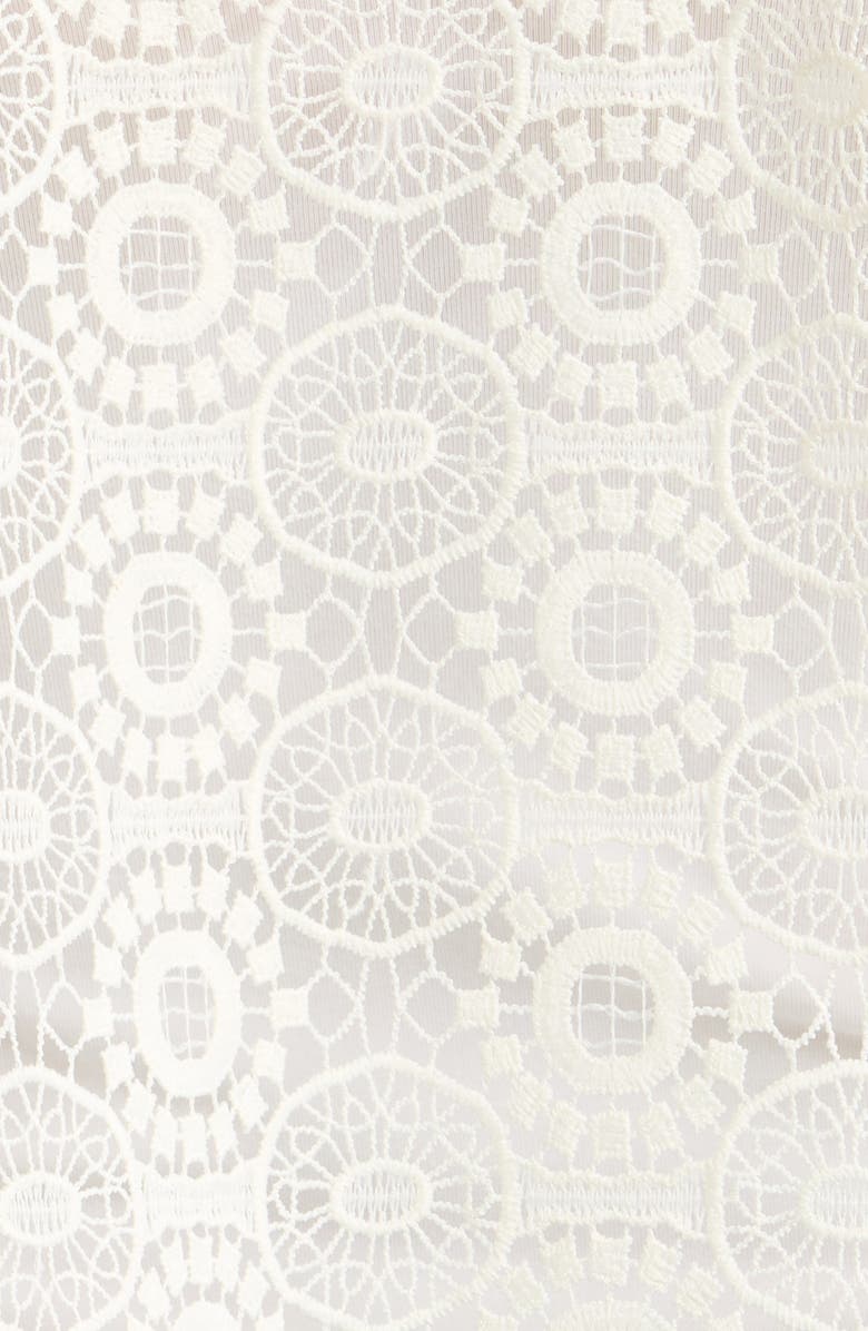 Vince Camuto Long Sleeve Lace Tassel Top, Alternate, color, New Ivory