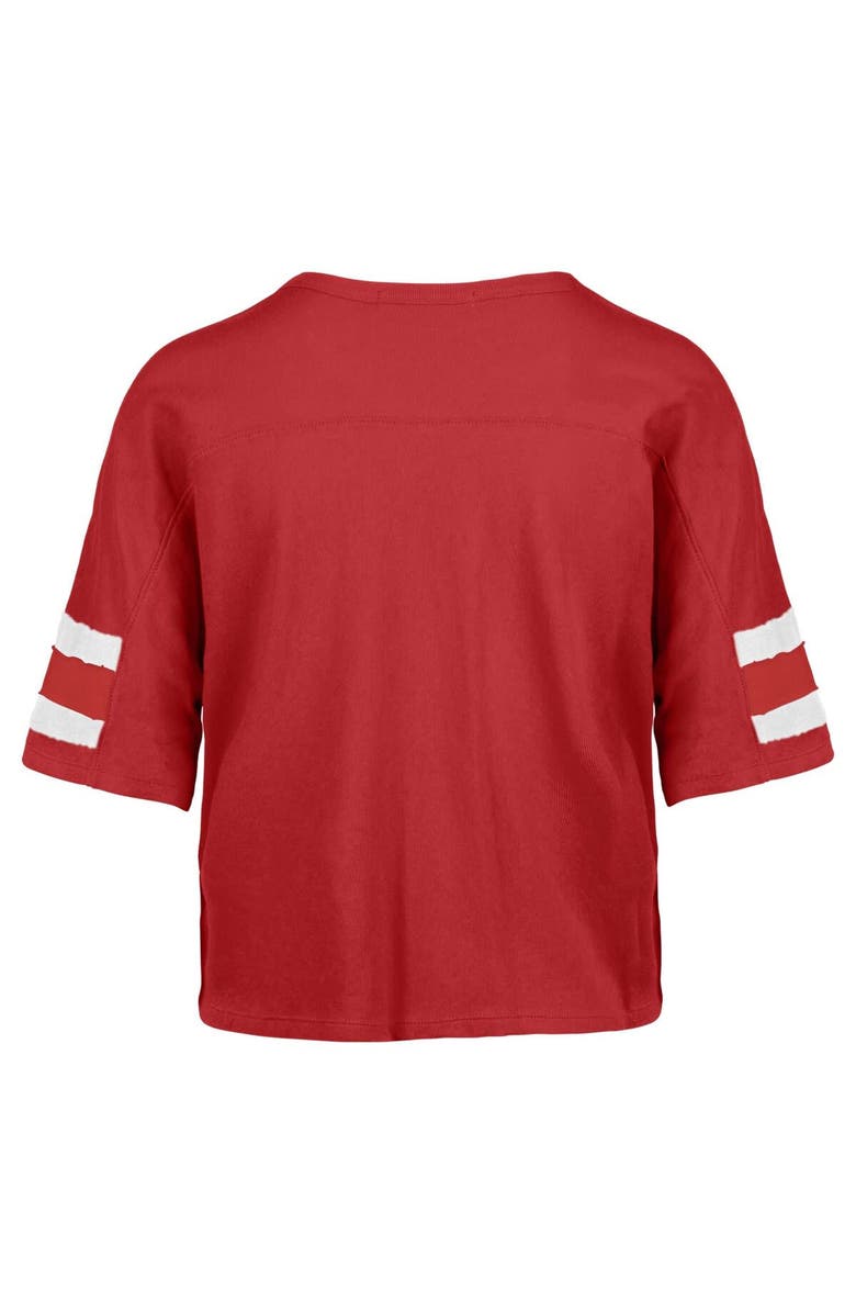 '47 Women's '47 Red Georgia Bulldogs Premier Scout Sleeve Stripe Relaxed Dolman T-Shirt, Alternate, color, 
