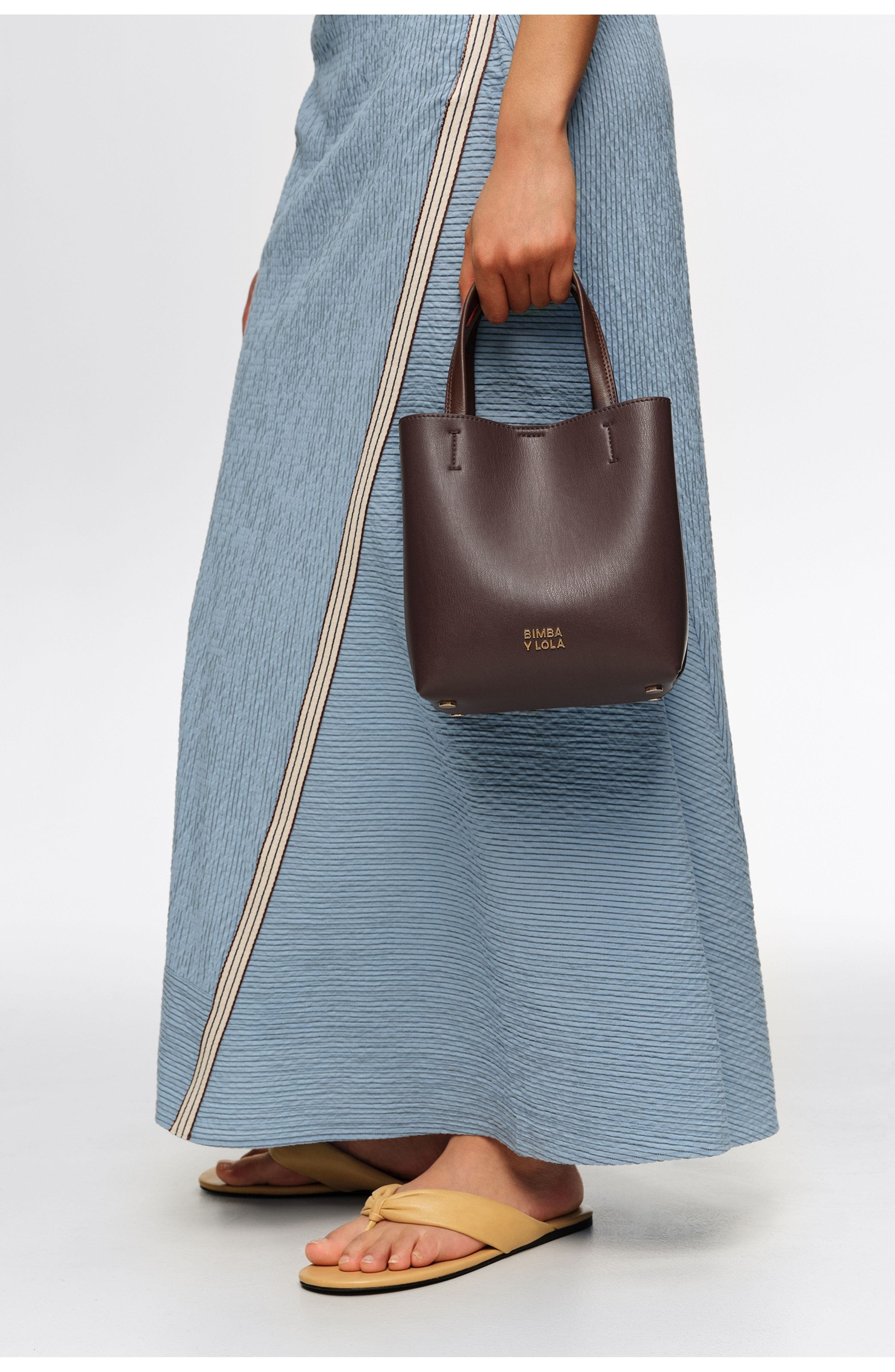 Bimba y Lola Chihuahua Leather Bag, Alternate, color, Chocolate