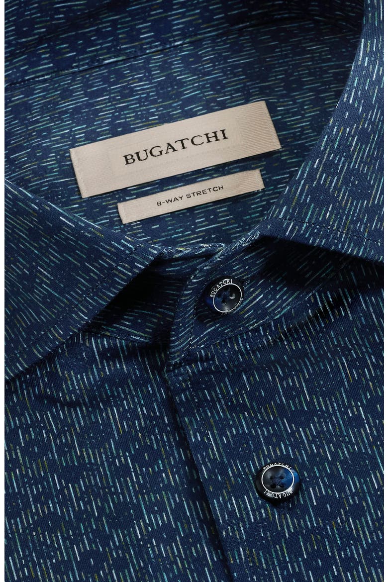 Devon OoohCotton® Print Button-Up Shirt, Alternate, color, NAVY