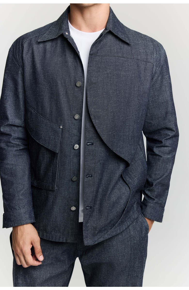 Jendue US Layered Denim Jacket - Unique Style & Comfort, Alternate, color, Deep Blue