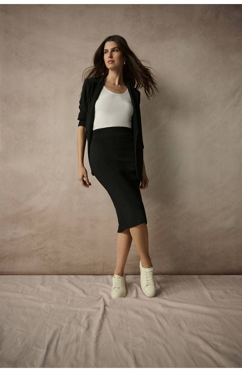 Joseph Ribkoff Classic Long Pencil Skirt, Alternate, color, Black
