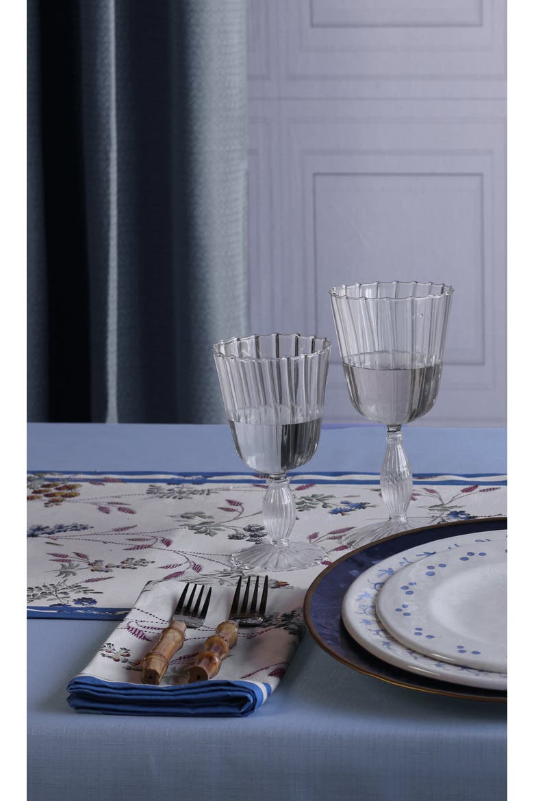 VIDA Cane Stainless Flatware II Set of 5, Alternate, color, Silver and Natural