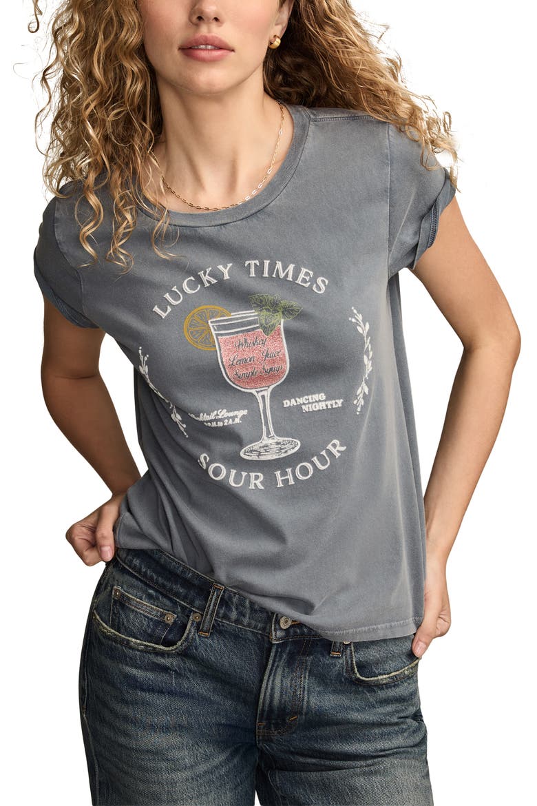 Sour Hour Cotton Graphic T-Shirt, Main, color, FLINT STONE