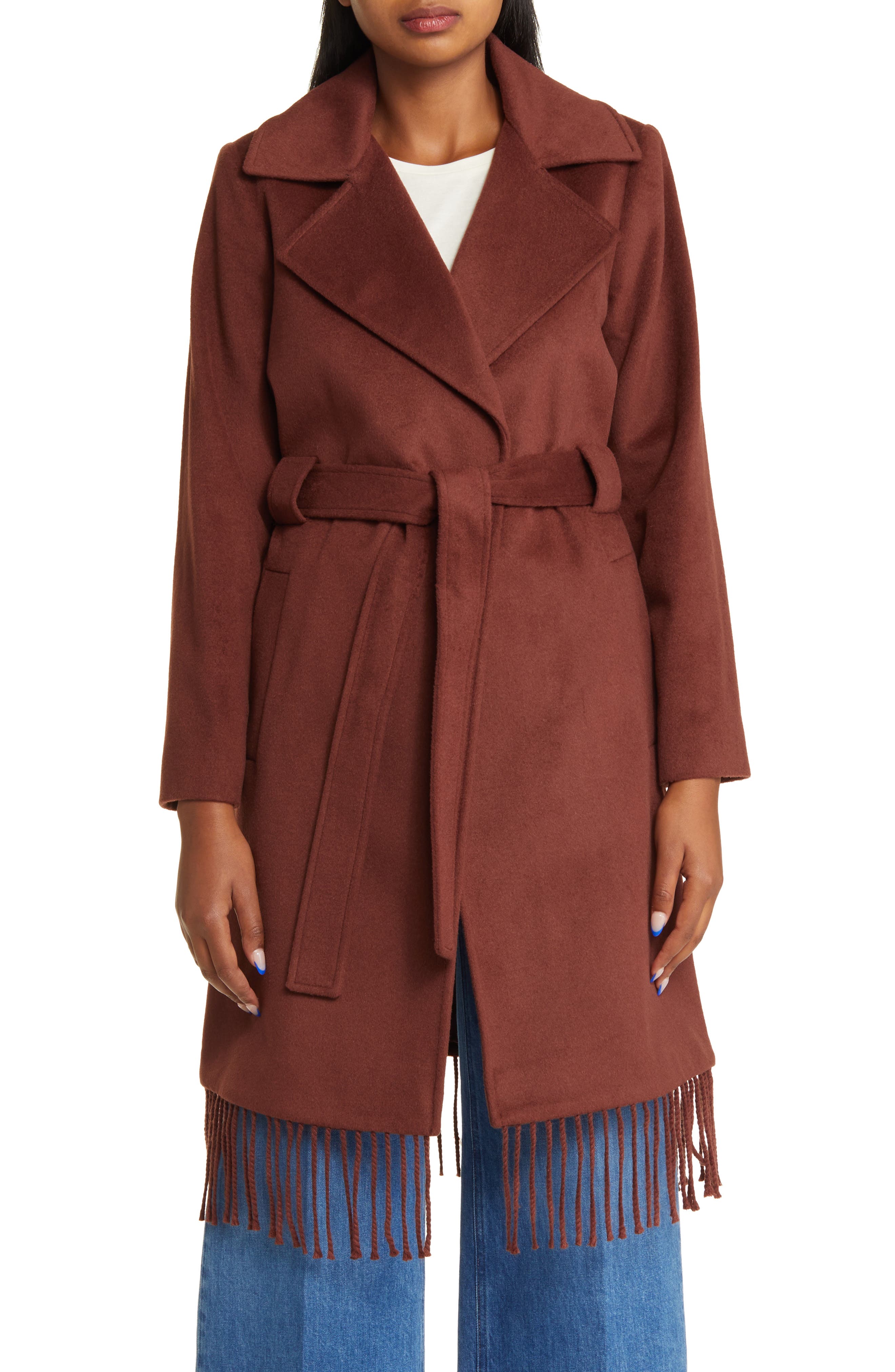 Sam Edelman Fringe Wrap Coat