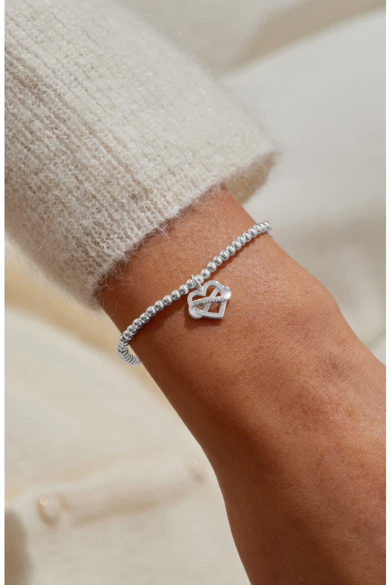 A Little 'Family Is A Gift That Lasts Forever' Bracelet In Silver Plating, Alternate, color, Metallic Silver