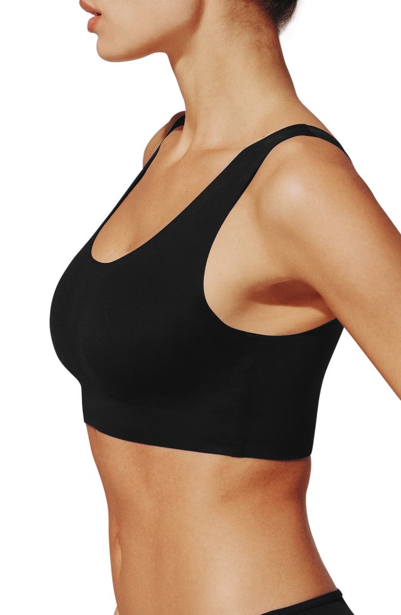 ThirdLove Smoothing Scoop Wireless Bralette, Alternate, color, Black