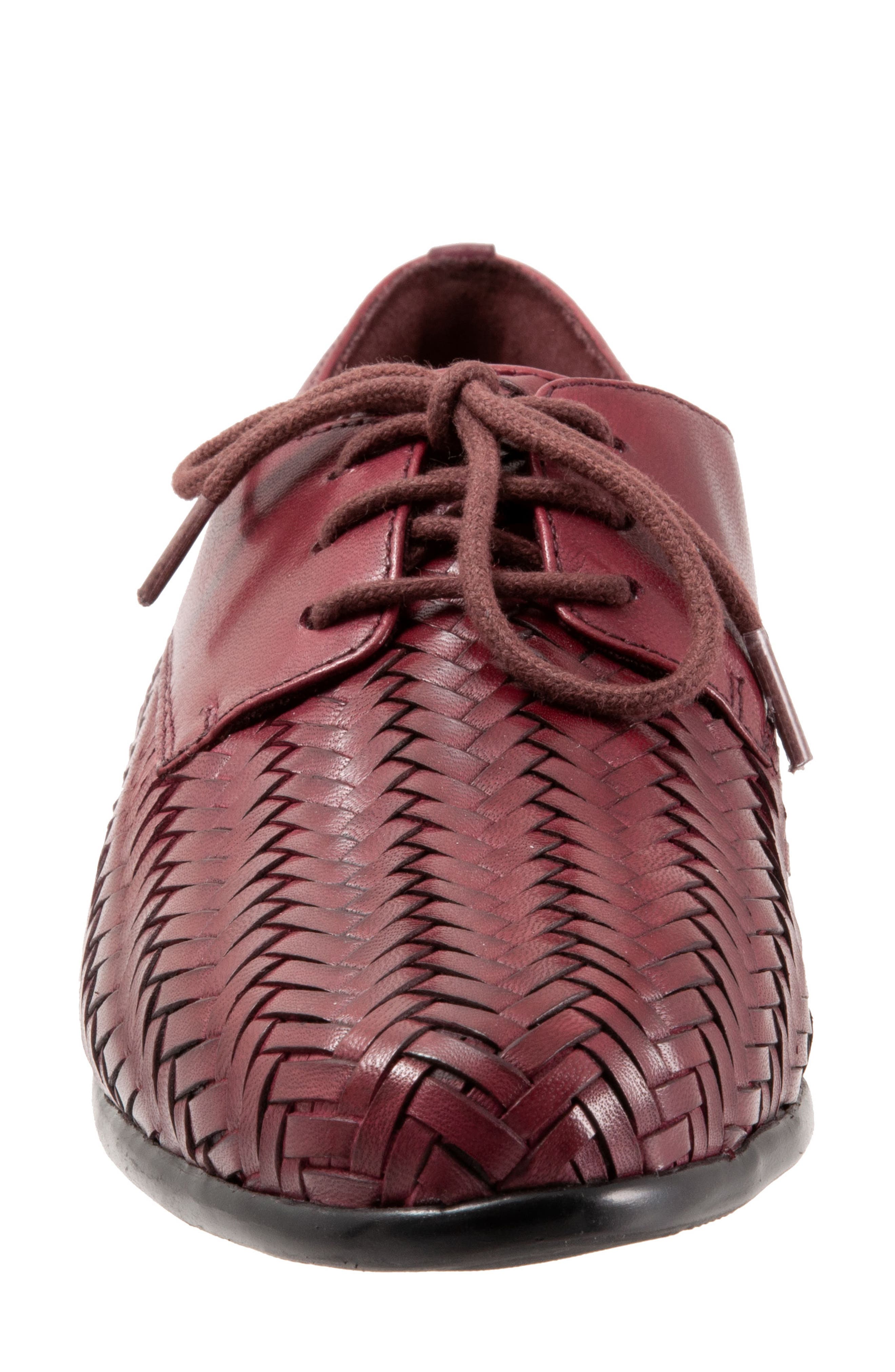 Lizzie Derby Flat, Alternate, color, BURGUNDY