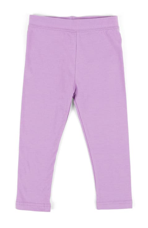Girls Cotton Leggings, Solid Colors
