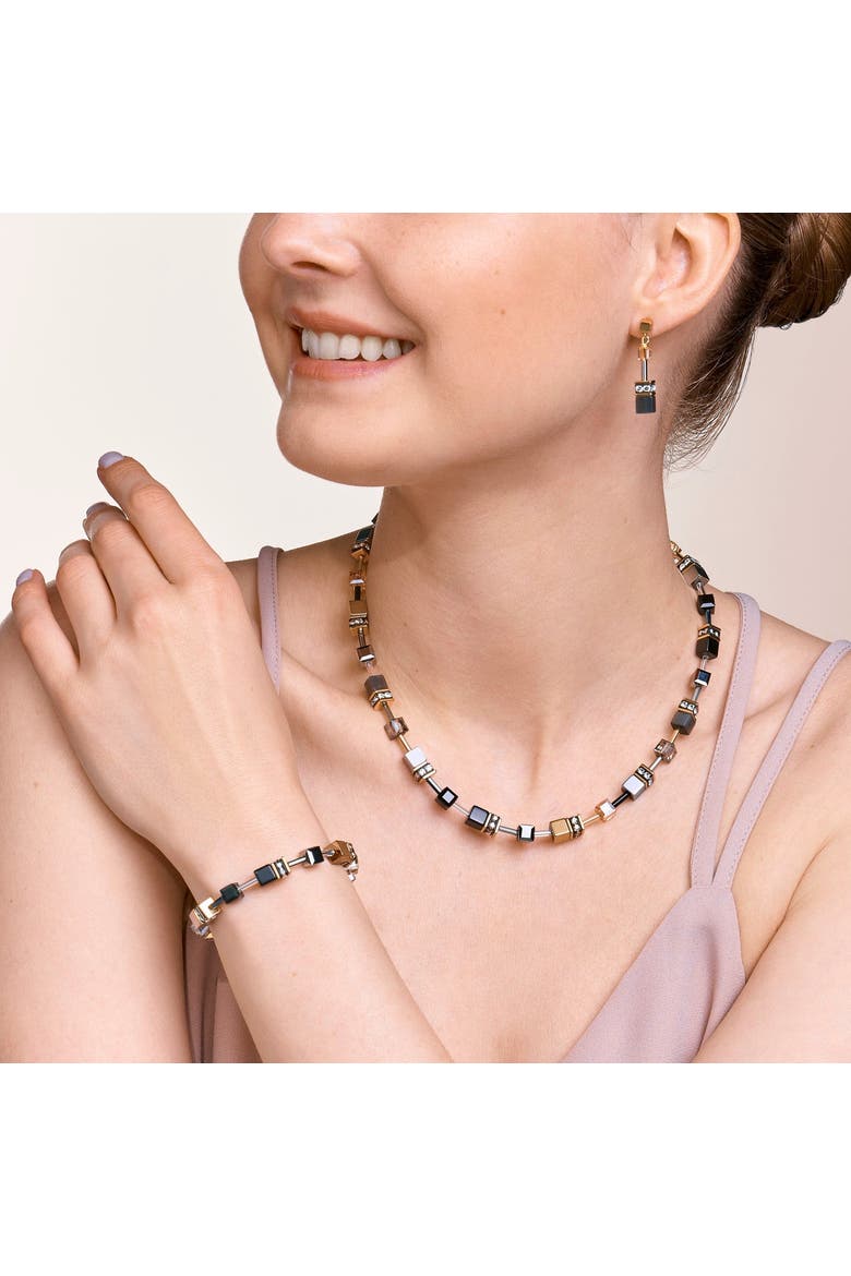 Geocube Necklace, Alternate, color, Gray