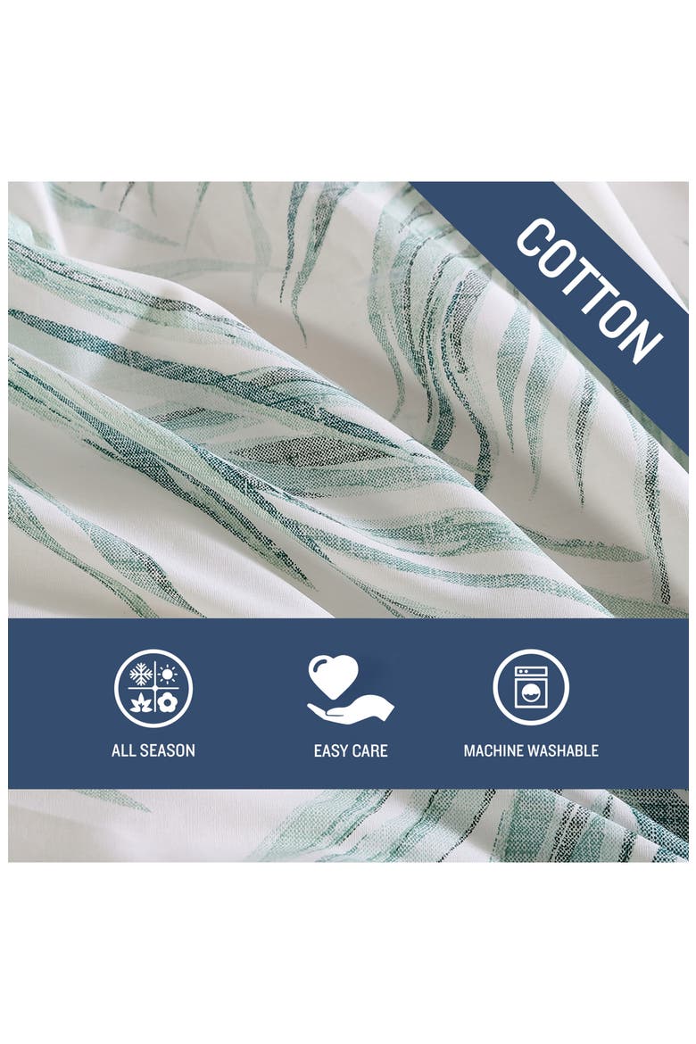 Canyon Palms Duvet Cover & Sham Set, Alternate, color, GREEN