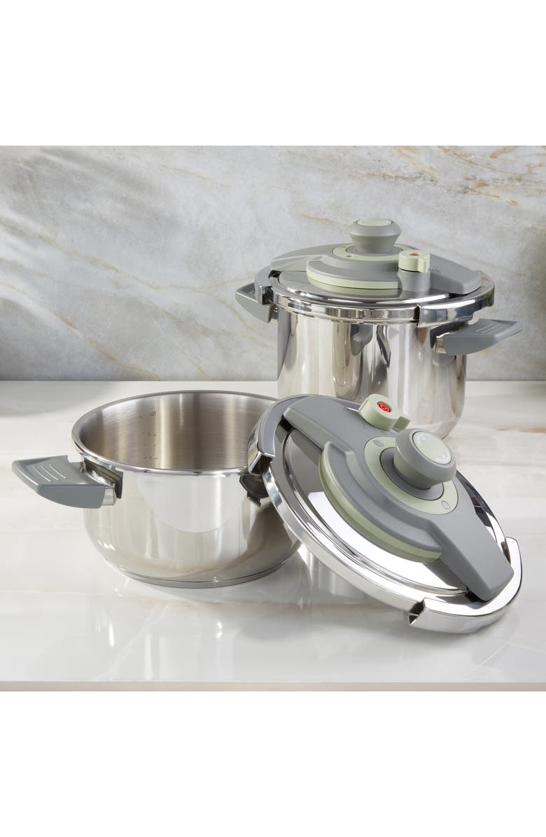 BergHOFF Leo Vita 4-Piece Pressure Cooker Set, Alternate, color, Green