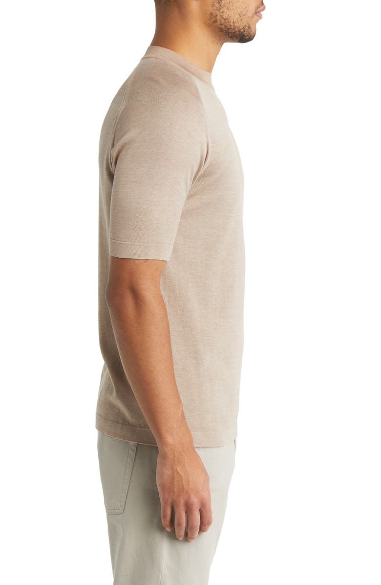 Jack Victor Victoria Cotton & Silk T-Shirt, Alternate, color, Sand
