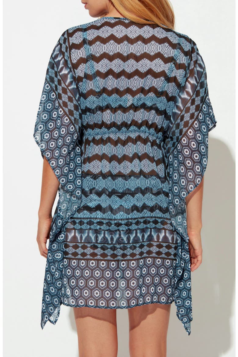 Island Time Chiffon Cover-Up Caftan, Alternate, color, NAVY