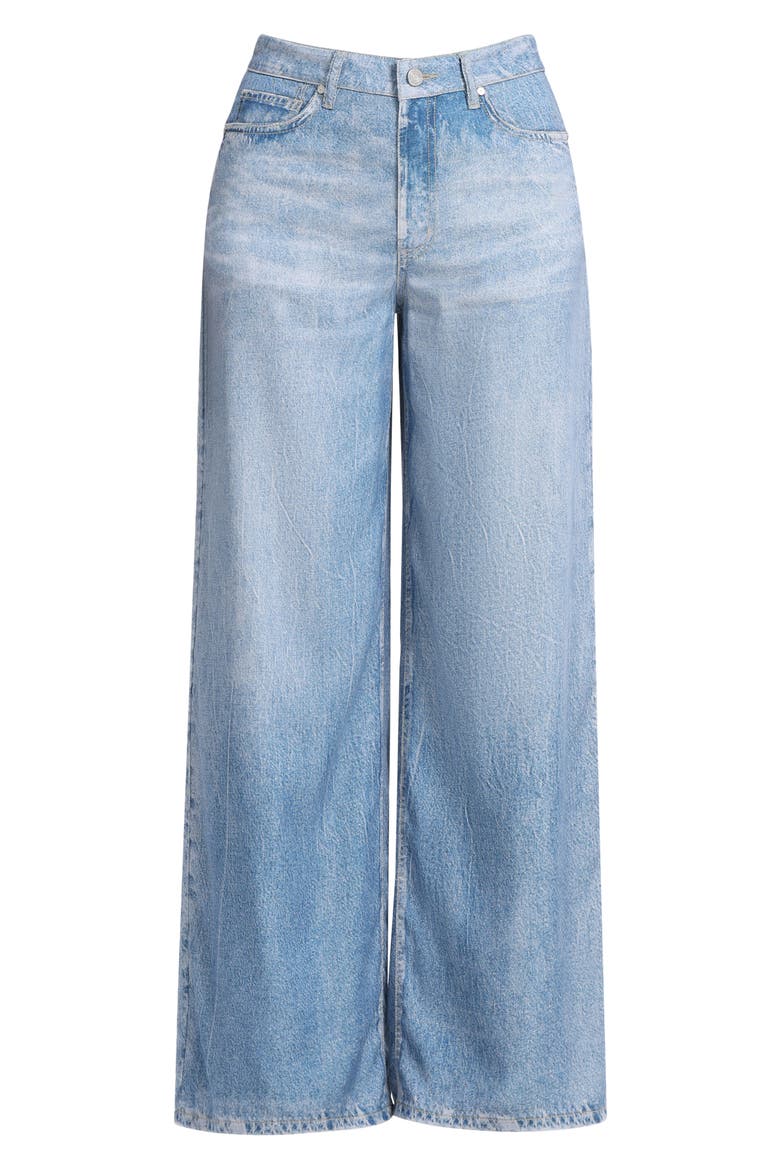 High Waist Wide Leg Jeans, Alternate, color, FLOWING CLOUDS