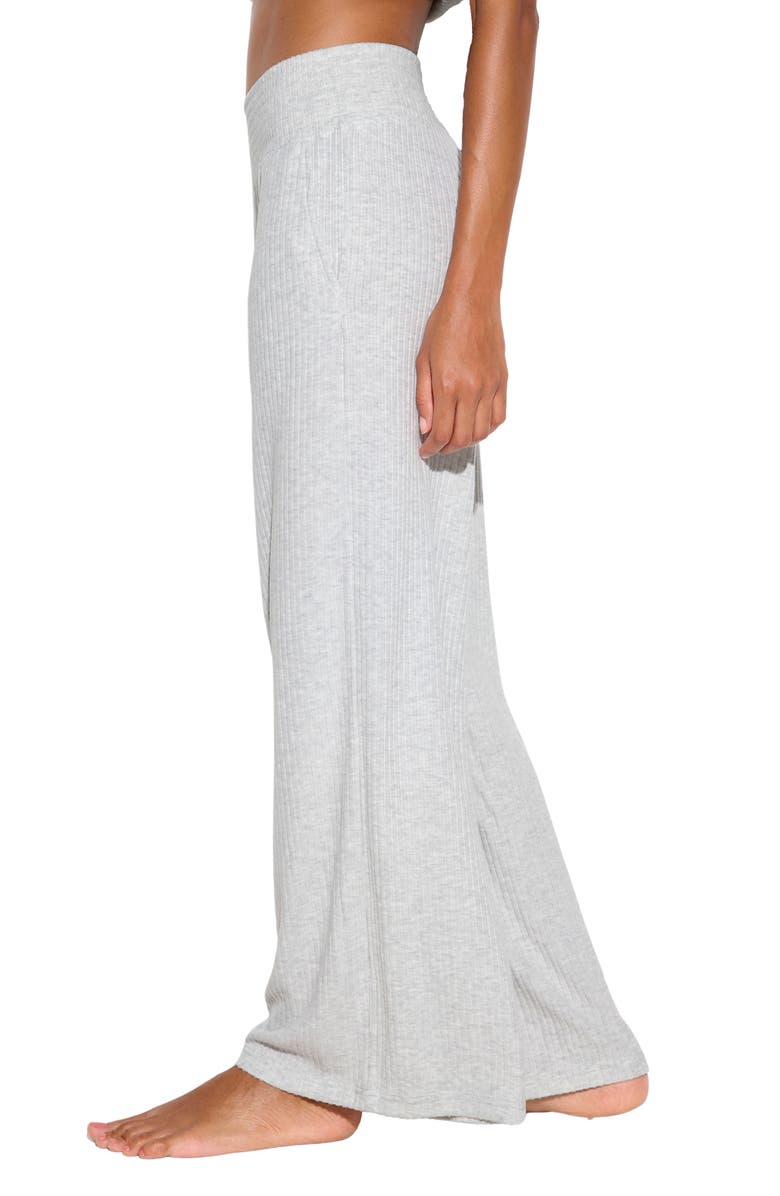 Spiritual Gangster Restore Rib Pants, Alternate, color, Light Heather Grey