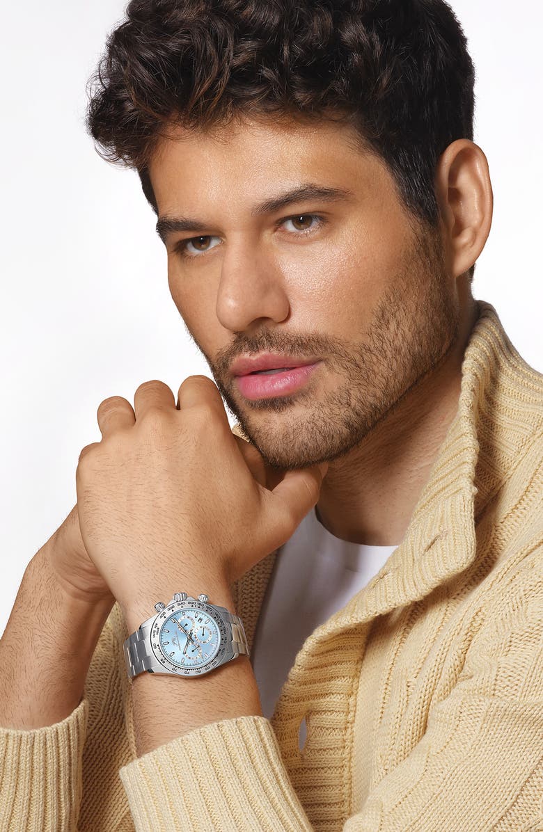 PORSAMO BLEU Preston Bracelet Watch, 44mm, Alternate, color, Silver