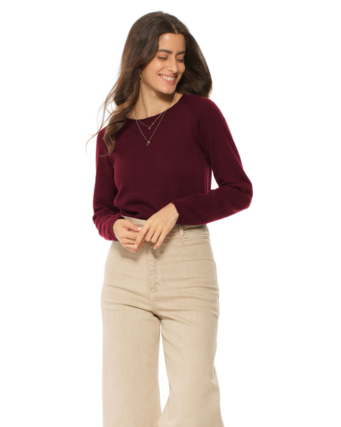 Ultralight Cashmere Raglan Crew Neck Sweater