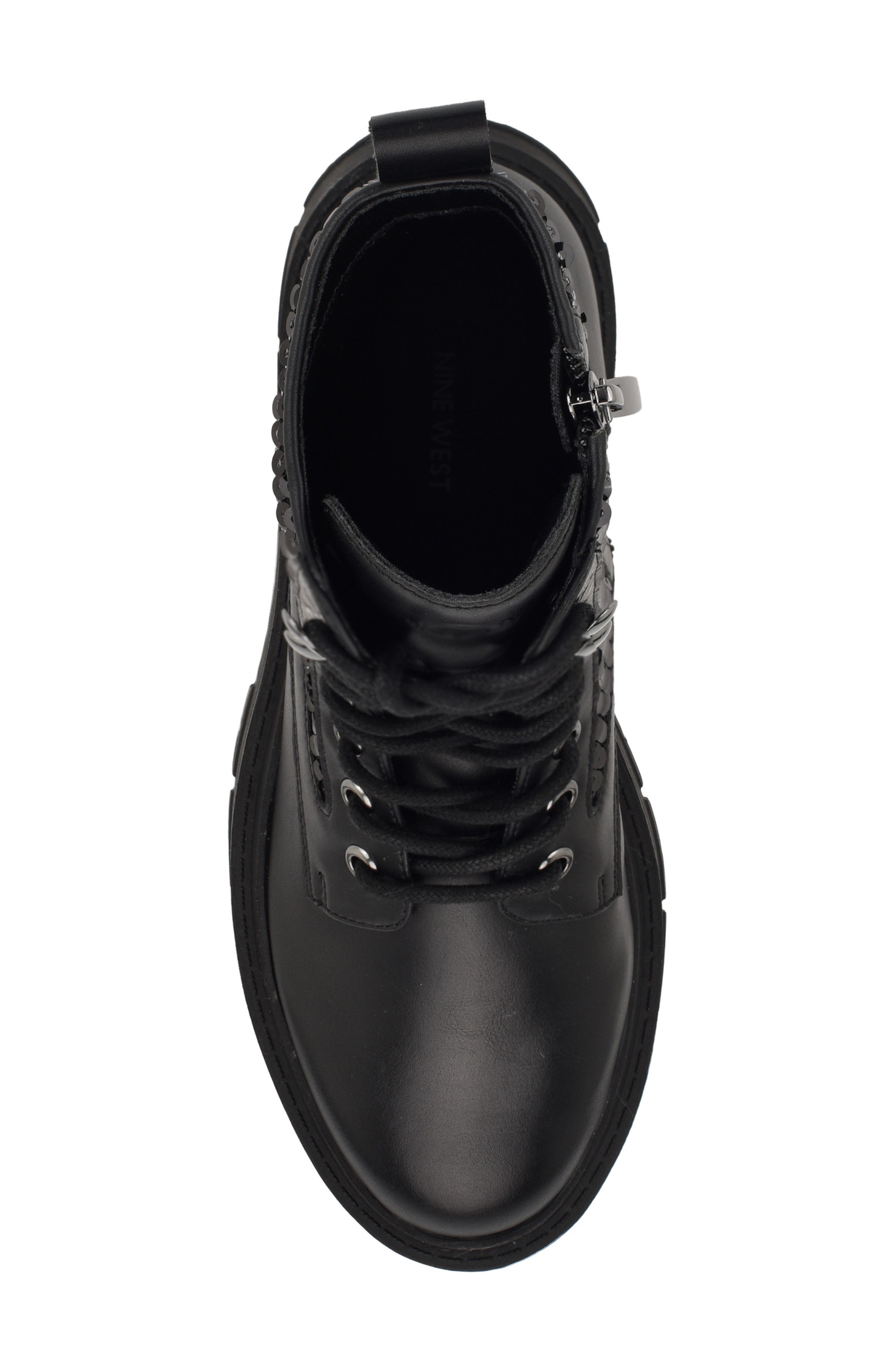 Nine West Hediy Sequin Lug Sole Bootie, Alternate, color, 