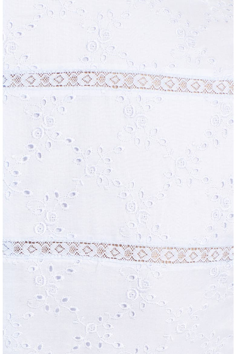 'Pru' Lace & Eyelet Cotton Midi Dress, Alternate, color, LAVENDER