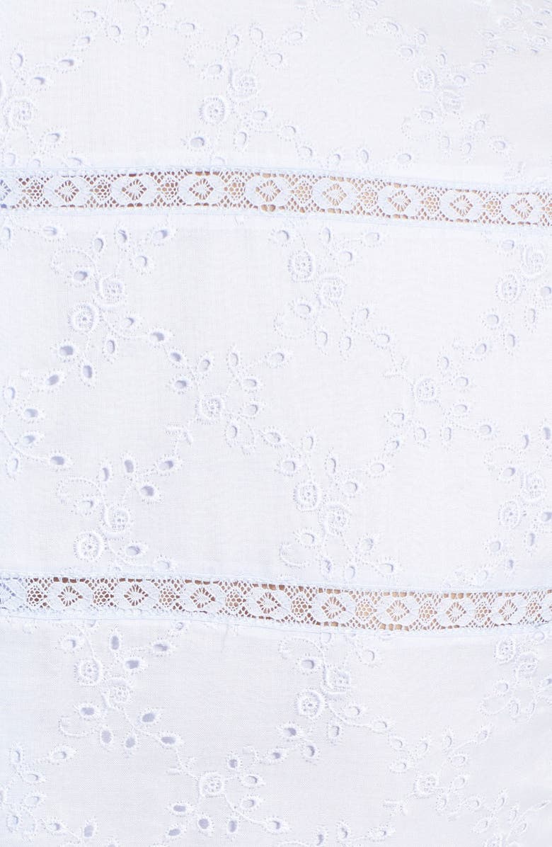 VILSHENKO 'Pru' Lace & Eyelet Cotton Midi Dress, Alternate, color,