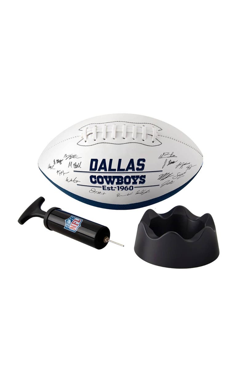 LOGO BRANDS Dallas Cowboys 2025 Autograph Signature Football, Alternate, color, Navy