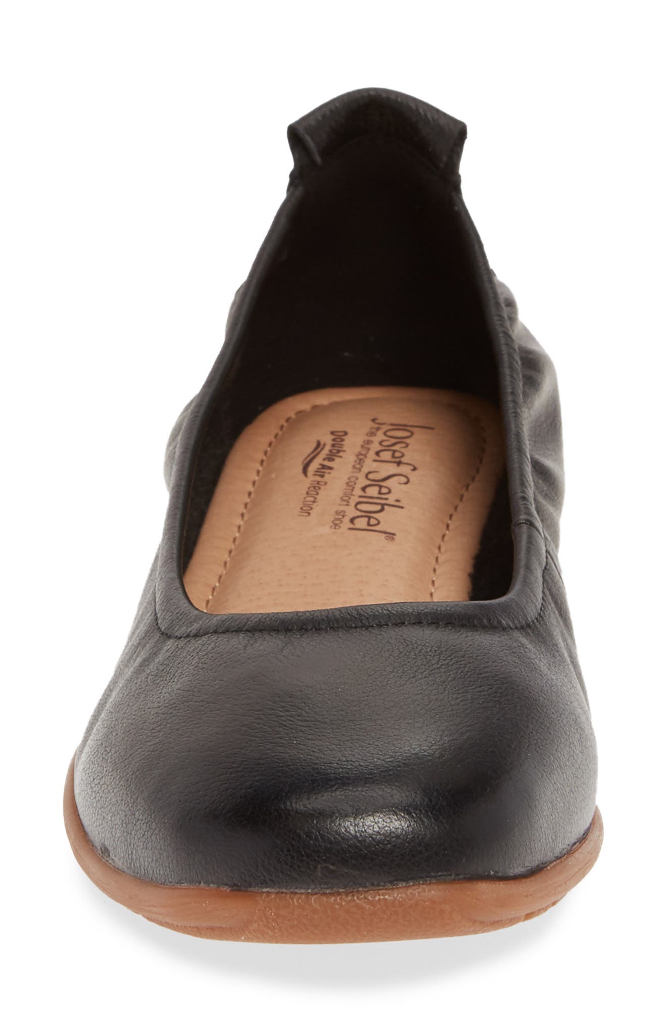Josef Seibel Fenja 01 Flat, Alternate, color, Black Leather