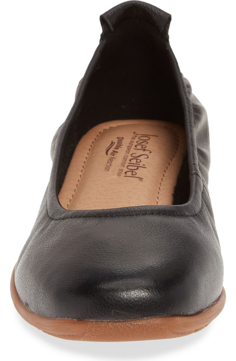 Josef Seibel Fenja 01 Flat, Alternate, color, Black Leather